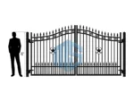 Driveway Double Swing Gates Traditional Style 01