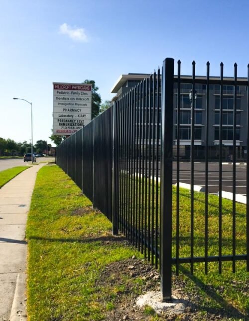 fence and sliding gate