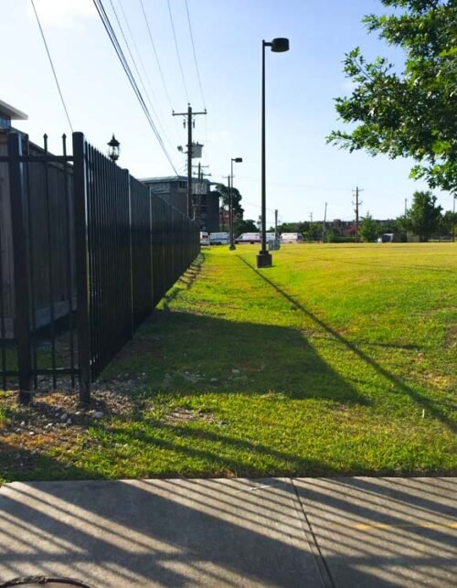 fence and sliding gate