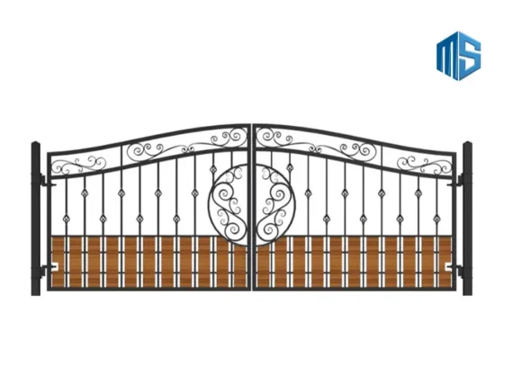 Driveway Double Swing Gates Vintage Style 01