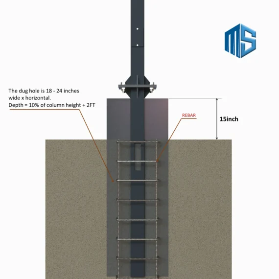 camera light poles with reinforced concrete 2