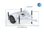 Single-Axle Utility Trailer Frame with Leveling Jacks